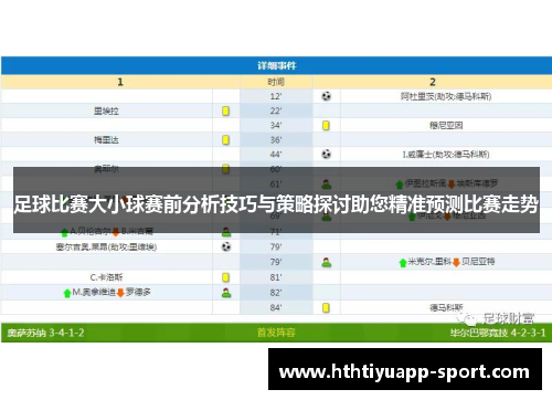 足球比赛大小球赛前分析技巧与策略探讨助您精准预测比赛走势